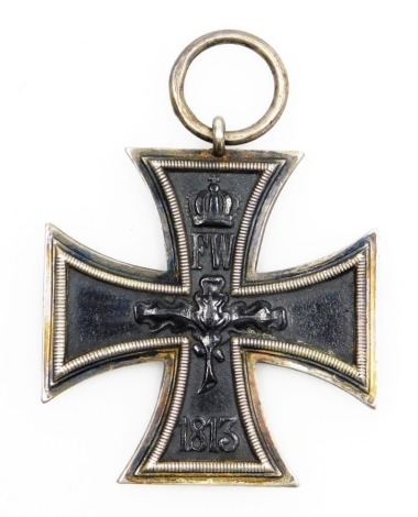 A German World War I iron cross, second class.