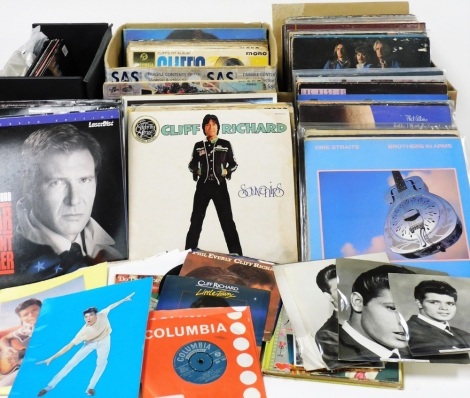 LPs, including Cliff Richard, Dire Straits, Fleetwood Mac, Cat Stevens and Renaissance, various Cliff Richard photographs, one bearing signature, Cliff Richard related programmes to include Holiday Carnival and Cliff Richard Show Autumn Tour 1964, etc. (2