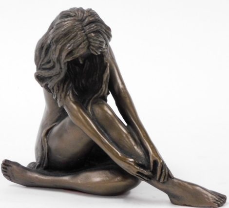 A Frith sculpture bronzed figure of Sara, BC019, bears paper labels, 20.5cm wide.