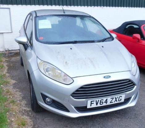 A Ford Fiesta Zetec, Registration FV64 ZXG, first registered 25/02/2015, petrol, five door hatchback, 1242cc, silver, V5 present. To be sold upon instructions from the Executors of Audrey Stanley.