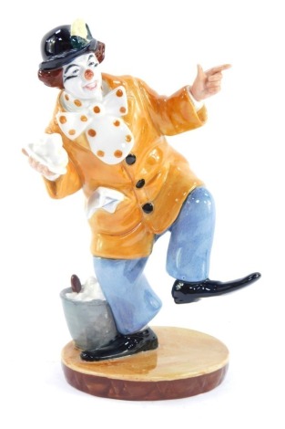 A Royal Doulton clown figure, HN2890, 22cm high.