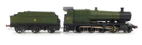 A kit built OO gauge Churchward Class 28XX locomotive, GWR green livery, 2-8-0, 2871.