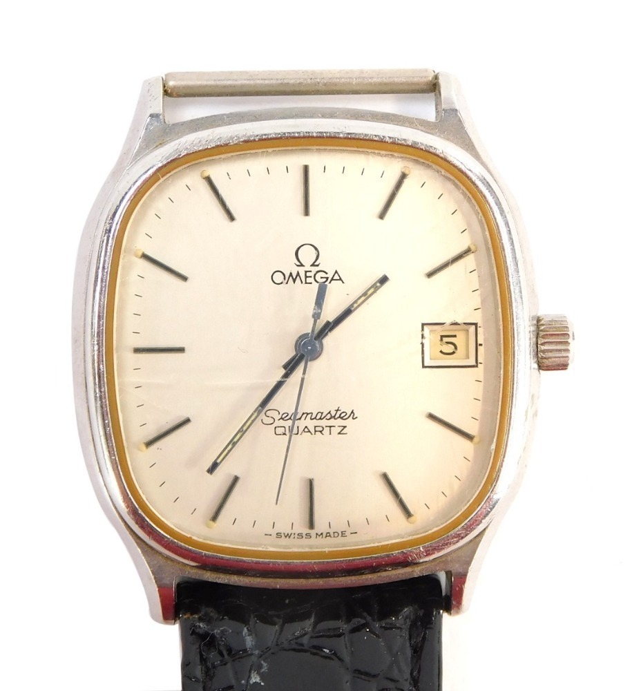 An Omega Seamaster gentleman's wristwatch, in a stainless steel case ...