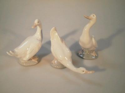 Three Nao by Lladro geese