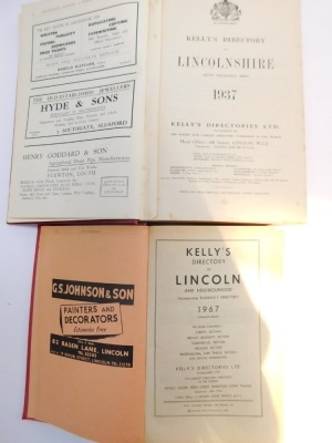 A Kelly's Directory of Lincolnshire 1937, map lacking, together with Kelly's Directory of Lincoln and Neighbourhood 1967. (2) - 2