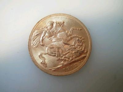 A George V gold sovereign dated 1912