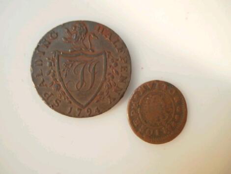 A Spalding half penny token dated 1794