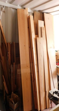 A group of wood and timber off cuts. (a large quantity)