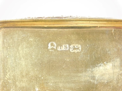 A William IV silver snuff box, by Thomas Shaw with silver gilt interior, floral thumb mould handle and engine turned and raised geometric decoration, Birmingham, 1832, initialled, 5cm wide, 1.2oz. - 3