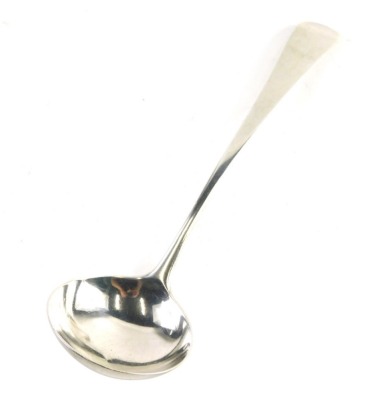 A George III silver ladle, old English pattern, London 1801, 17cm long, 1.41oz.