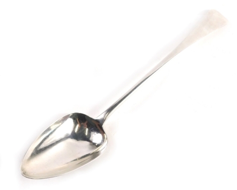 A George III silver basting spoon, by John Lias old English pattern, London 1810, 29cm long, 3.2oz.