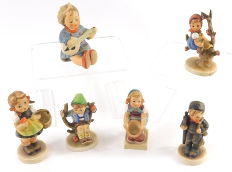 Various Goebel Hummel figures, to include Boy Sweep, 10cm high, various others. (6)