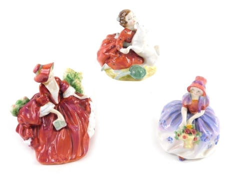 Various Royal Doulton figures, to include Home Again HN2167, printed marks beneath, 11cm high. (3)