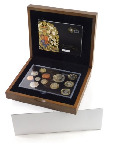 A Royal Mint 2009 United Kingdom Executive proof coin set, number 2418, with paperwork, outer case and packaging.