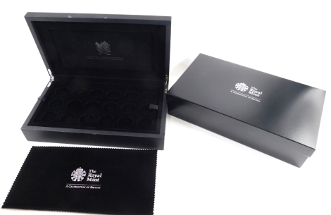 A vacant Royal Mint Celebration of Britain case, with outer packaging.