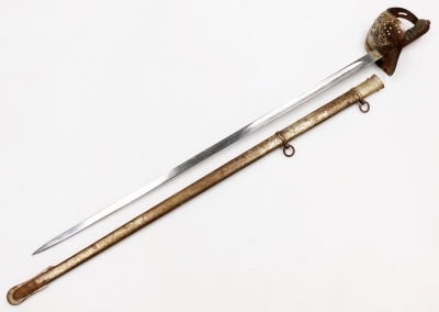 A Victorian Rifle Officer's sword, by Harris and Reed, with scabbard, 102cm long overall. - 6