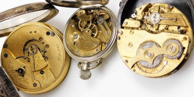 19thC and later silver cased pocket watches, pedometers and wristwatches, together with silver and other coinage, including Queen Victoria crowns 1887 and 1890. - 5