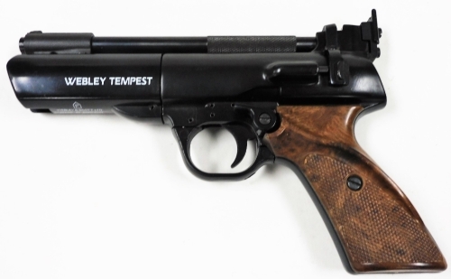 A Webley Tempest .22 air pistol.