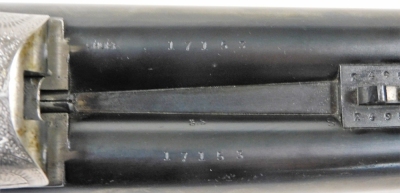 A Purdey 12 bore side by side shotgun, hammerless ejector, No. 17153, the No.2 gun of a pair, circa 1901. James Purdy & Son Ltd advised that this gun was originally ordered in October 1900 by Mr R.S. Lamb, Allaus Grove(?), Ireland and delivered in July 19 - 3