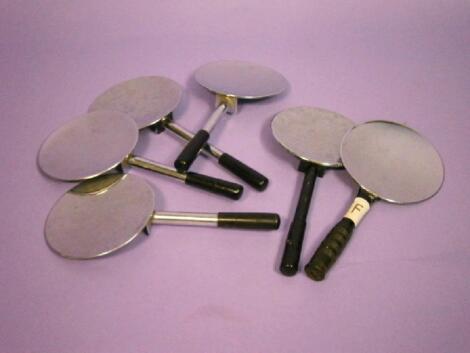 Six hand held reflector pans