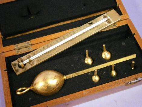 A cased Customs and Excise saccharometer