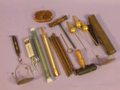 A mixed group lot comprising collapsible float rods