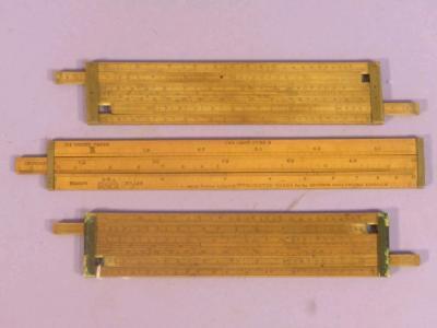 Three ullage slide rules