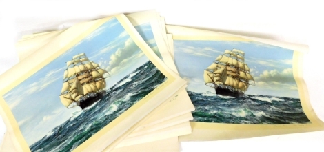 Twenty three prints of the Cutty Sark, Racing Home, after Montague Dawson, unframed, published by Frost and Reed Limited, London 1963, 62cm x 75cm.