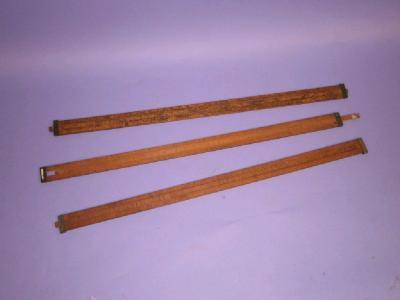 Three large boxwood ullage slide rules