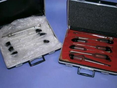 Two Customs hard cases containing hydrometer sets