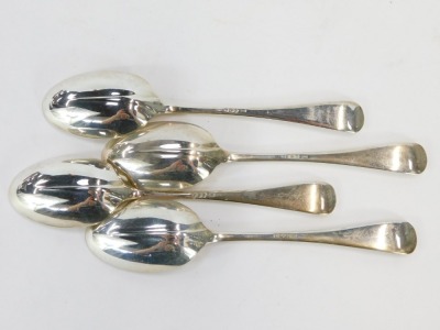 A set of four George VI Walker and Hall Fiddle pattern tablespoons, Sheffield 1946, 6½oz. - 2