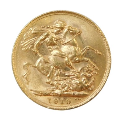 A George V full gold sovereign, dated 1919.