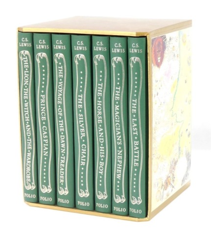 Lewis (C S). The Chronicles of Narnia, second printing, tooled green cloth, 7 vols with slip case, published by The Folio Society 1998.