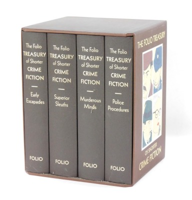 Treasury of Shorter Crime Fiction, Early Escapades, Superior Sleuths, Murderous Minds and Police Procedures, 4 volumes in slip case, published by the Folio Society.