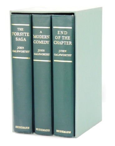 Galsworthy (John). The Forsyte Saga, A Modern Comedy and End of the Chapter, 3 volumes in slip case published by the Folio Society.