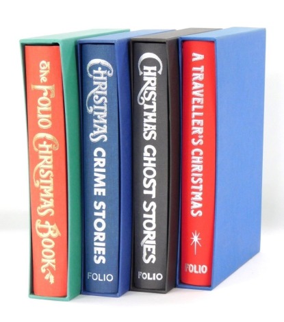 Folio Society. A Traveller's Christmas, Christmas Ghost Stories, Christmas Crime Stories, and The Folio Christmas Book, 4 volumes in slip case.