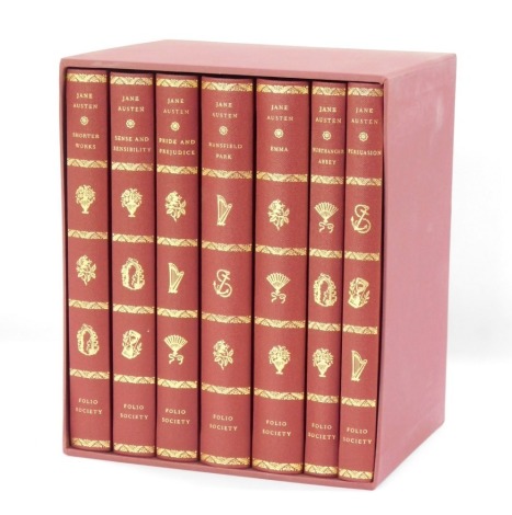 Austen (Jane). Shorter works, Sense & Sensibility, Pride & Prejudice, and others, 7 volumes in slip case published by the Folio Society.