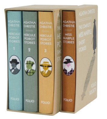 Christie (Agatha). Poirot, comprising stories 1, 2 and 3, and Miss Marple stories, 4 volumes in slip case published by the Folio Society.