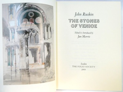 Ruskin (John). Stones of Venice, 1 volume in slip case published by the Folio Society. - 2