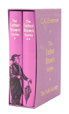 Father Brown Stories, two volumes in slip case published by The Folio Society - 2