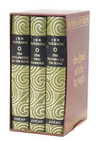 Tolkien (J R R). Lord of The Rings, Fellowship of The Rings, The Two Towers, and The Return of The King, three volumes in slip case published by The Folio Society