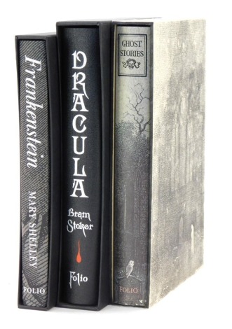 Shelley (Mary). Frankenstein, and two others Dracula, and Ghost Stories. three volumes in slip case published by The Folio Society (3)