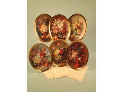 A set of six Davenport porcelain plaques from the Natures Glory series