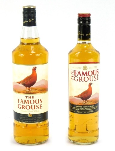 Two bottles of The Famous Grouse whisky, comprising a 1ltr and a 70cl. (2)