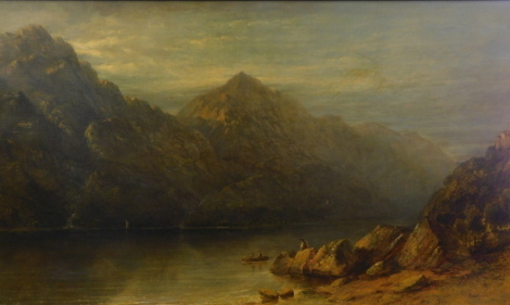 Joseph Haslam Hawksworth (1827-1908). Loch Lomond From Inversnaid Hotel, oil on canvas, signed, titled verso, 57cm x 92cm.