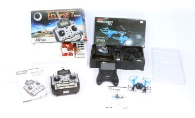 BT - An Ares Recon FPV drone, and an Eclipse Competition 7QPCM radio controlled system, boxed. (2)