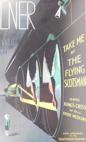 An LNER Take Me By The Flying Scotsman advertising poster, 36cm x 45cm, framed.