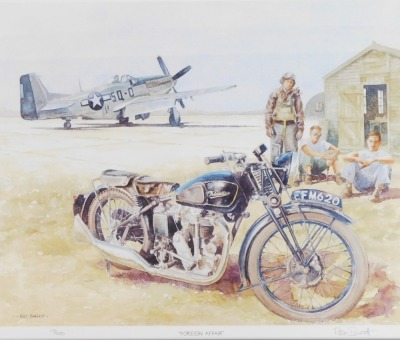 After Roy Barratt. Foreign Affair, limited edition, signed print, 179/600, signed in pencil to margin, 37cm x 44cm.