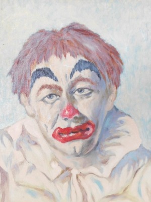 R.P. Portrait of a Clown, oil on canvas, 46cm x 36cm.