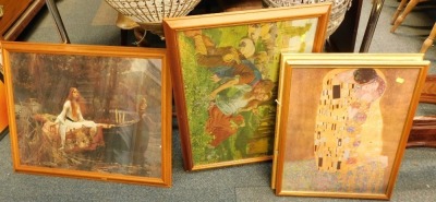 Various pictures, prints, frames, pine frames, fairytale scenes, etc. (a quantity) - 2